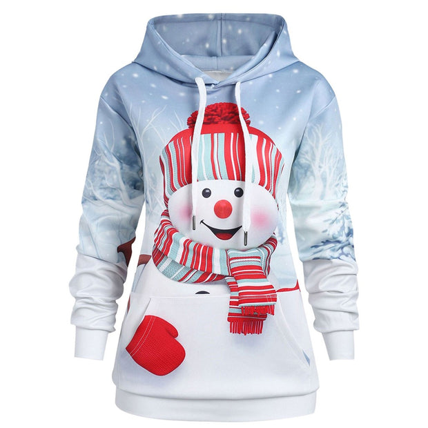 Christmas snowman print sweater