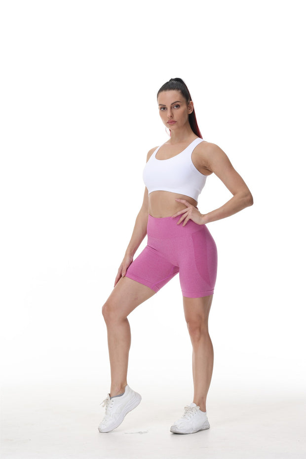 Hip Smile Face Shrink Hip Pants Side Crescent Fitness Shorts Three Point Smile Pants Yoga Shorts