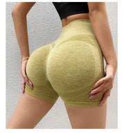 Smiling Face Honey Hip Shorts Womens High Waist Quick Dry Seamless Tight Short Fitness Pants Sports Yoga Pants