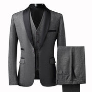 Suit Groom Suit Set Men's Three Piece Slim Fit Korean Version Wedding Dress Business Casual Handsome Suit