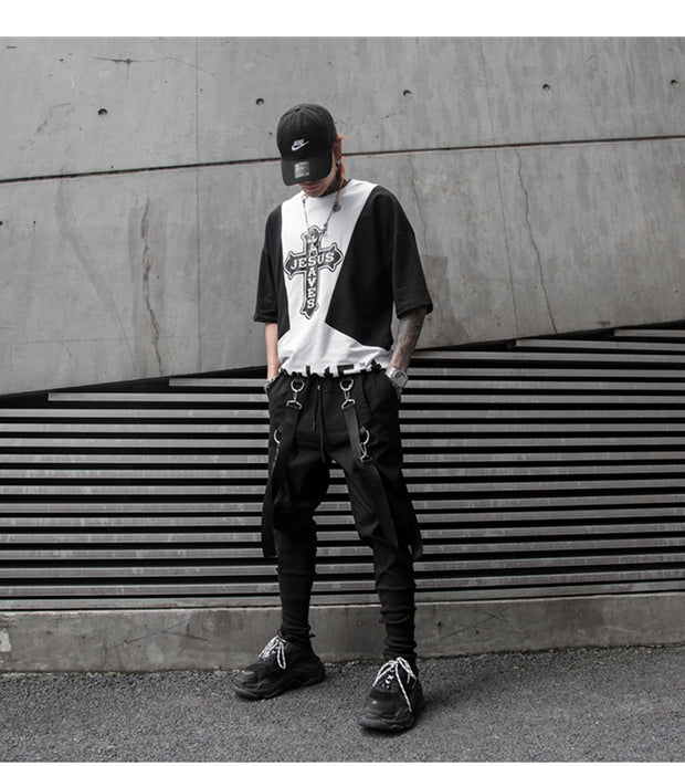 Spring and summer new style men China-Chic high street casual pants Fashion men dark night band work clothes sweatpants