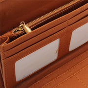 Hollow Out Pattern Retro Wallet Female Purse PU Leather handbag practical Women wallets and purses Vintage Long Wallets