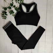 Women Yoga Sets 2 Piece Sport Gym Suits Wear Seamless Running Clothes