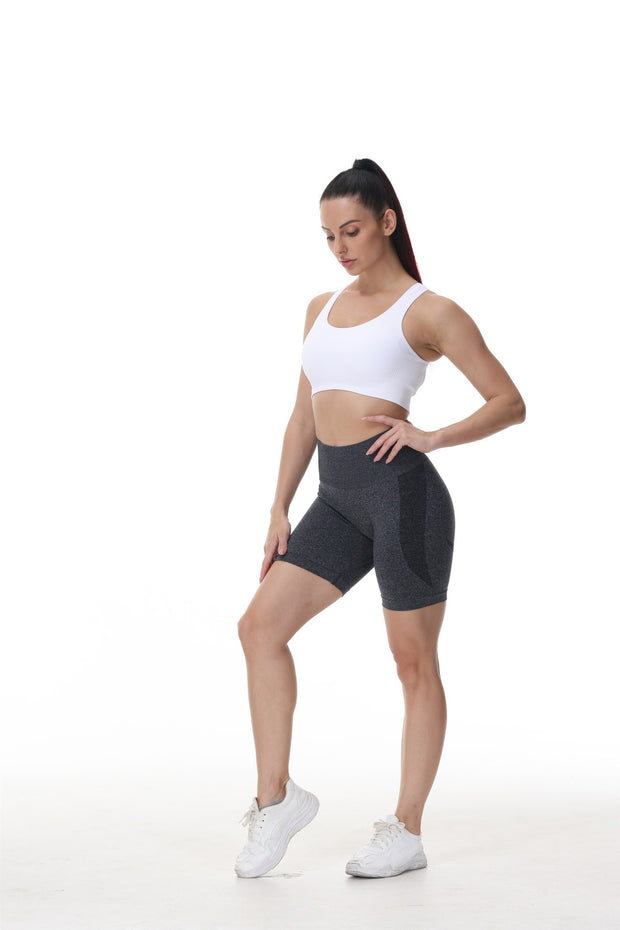 Hip Smile Face Shrink Hip Pants Side Crescent Fitness Shorts Three Point Smile Pants Yoga Shorts