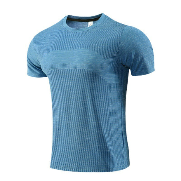 Men's short sleeved sports T-shirt, quick drying clothes, summer running clothes, fitness clothes