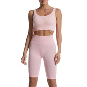 Threaded Yoga Suit Sportswear Summer Short-Sleeved Shorts Bra Tight-Fitting Clothes