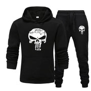 Pieces Sets Tracksuit Men Skull Brand Autumn Winter Hooded