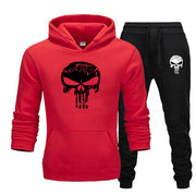 Pieces Sets Tracksuit Men Skull Brand Autumn Winter Hooded