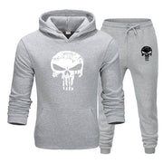 Pieces Sets Tracksuit Men Skull Brand Autumn Winter Hooded