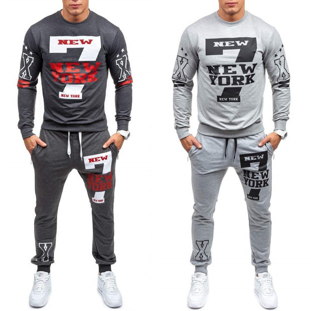 New Men Sets Fashion Autumn Spring Sweatpants