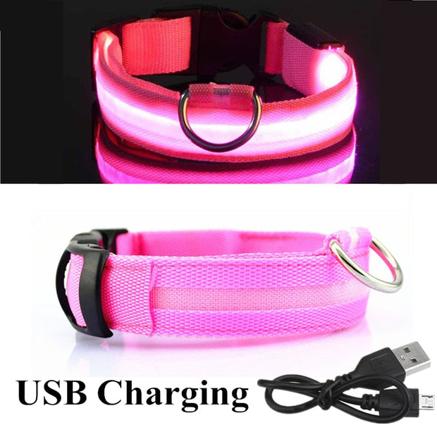 Adjustable LED Glowing Pet Collar