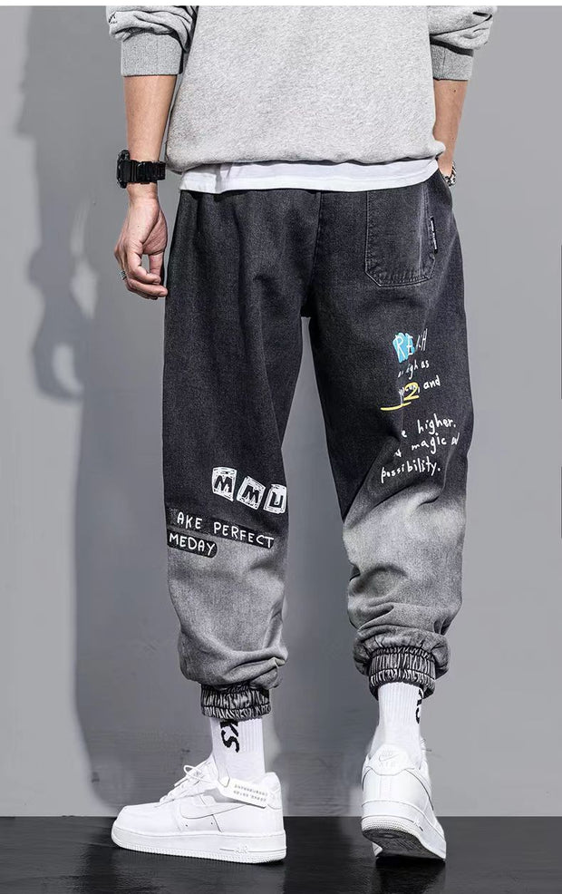 Spring Fashion Tie Dyed Jeans Male