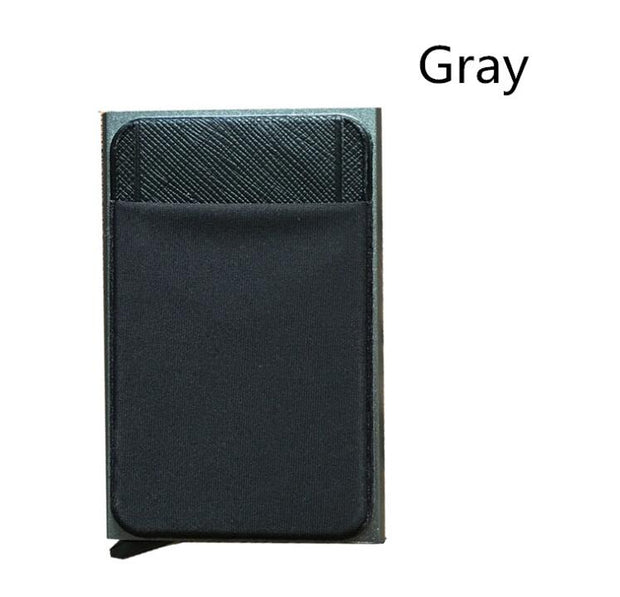 Business Men Credit Card Wallet Aluminum Cash ID Card Holder  Case Blocking Slim Metal Wallet Coin Purse Black