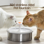 Stainless Steel Pet Fountain Large Capacity Water Circulation Drinking Water Dispenser Silent Water Feeder Pet Water Dispenser