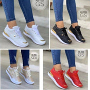 Large Lace Up Sneakers New Round Toe Casual Flat Sole Single Shoe Womens Shoe