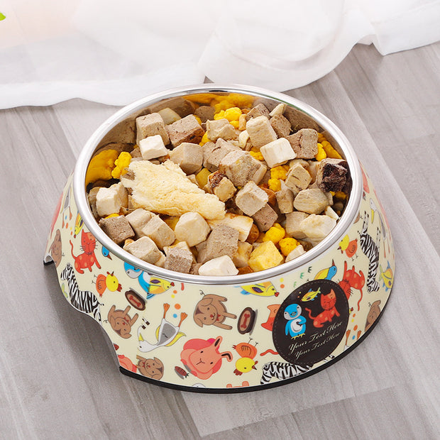 Dog Food Bowl Melanie Pet Bowl Dog Basin Water Bowl Pet Bowl Stainless Steel Dog Bowl Single Bowl Cat Bowl Pet Supplies