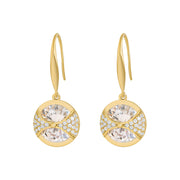 Round Large Diamond Earrings Simple Cool Female Temperament Earrings Fashion Personality Earrings