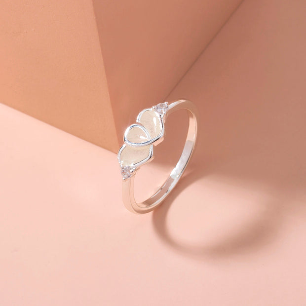 Lovers Hearts Glow-in-the-dark Rings