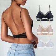 Backless Bra Invisible Bralette Thin Lace Wedding Bras Low Back Underwear Push Up Brassiere Women Seamless Lingerie Sexy BH Top